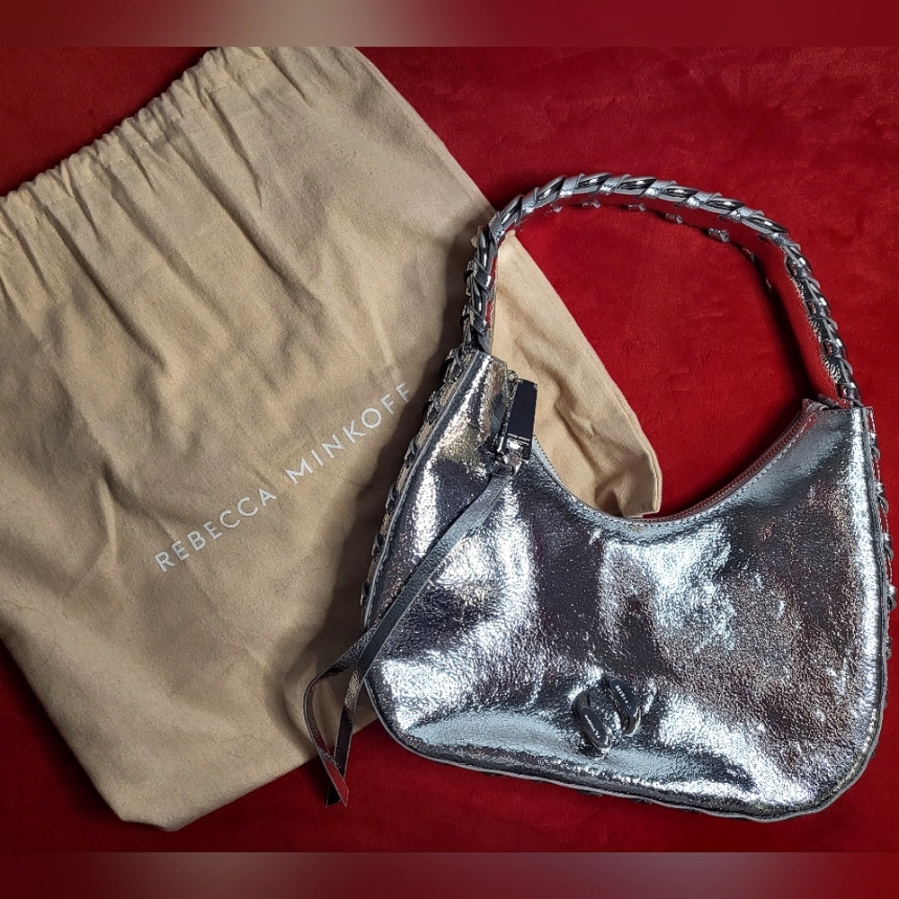 Rebecca Minkoff Shiny Silver Hobo Bag